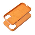 Husa din piele pentru IPHONE 15 Orange - imagine 8