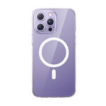 Husa Silicon Baseus Crystal Magnetic, MagSafe Cu Folie de Sticla Pentru Iphone 14 Pro Max - imagine 4
