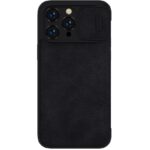 Husa Flip Nillkin Qin Leather Pro Pentru Iphone 14 Pro Max, Negru - imagine 3