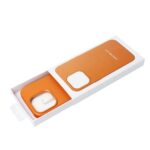 Husa din piele pentru IPHONE 15 Orange - imagine 11