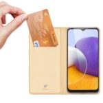 Husa Flip Premium Dux Ducis Skinpro Pentru Samsung Galaxy A22 4g, Gold - imagine 12