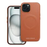 Husă din piele Roar Mag Safe - pentru iPhone 15, Maro