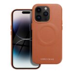 Husă din piele Roar Mag Safe - pentru iPhone 14 Pro, Maro