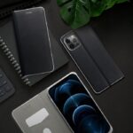 Husa Flip Insertie Aluminiu Negru Pentru Samsung Galaxy A72