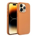 Husa Silicon din piele Mag Cover pentru iPhone 15 Pro Max, portocaliu