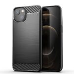 Husa Silicon Carbon Negru Pentru Iphone 13 Mini - imagine 2