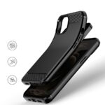 Husa Silicon Carbon Negru Pentru Iphone 13 Mini - imagine 4
