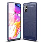 Husa Silicon Carbon Albastru Pentru Samsung Galaxy A71