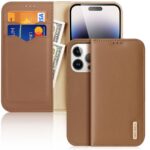 Husa Flip Dux Ducis Hivo Leather Pentru Iphone 15 Pro, Maro