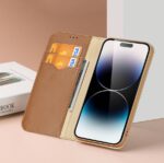 Husa Flip Dux Ducis Hivo Leather Pentru Iphone 15 Pro, Maro - imagine 5
