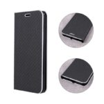 Husa Flip Insertie Carbon Negru Pentru Huawei Y6P