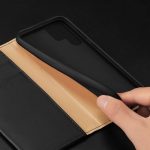 Husa Flip Dux Ducis Hivo Din Piele Pentru Samsung S22 Ultra, Neagra - imagine 7