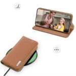 Husa Flip Dux Ducis Hivo Din Piele Pentru Samsung S23, Maro - imagine 6