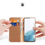 Husa Flip Dux Ducis Hivo Din Piele Pentru Samsung S23, Maro - imagine 3