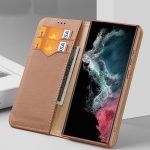 Husa Flip Dux Ducis Hivo Din Piele Pentru Samsung S23, Maro - imagine 2