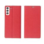 Husa Flip Insertie Aluminiu Rosu Pentru Samsung Galaxy A42 5G