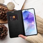 Husa Flip Insertie Carbon Negru Pentru Samsung Galaxy A42 5G - imagine 10