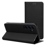 Husa Flip Insertie Carbon Negru Pentru Samsung Galaxy A42 5G