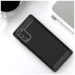Husa Silicon Carbon Negru Pentru Samsung Galaxy S20 Ultra
