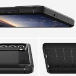 Husa Silicon Carbon Negru Pentru Samsung Galaxy S20 Ultra - imagine 3