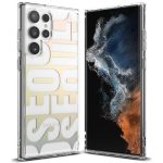 Husa Silicon Ringke Armour Fusion Design Pentru Samsung S22 Ultra, Transparent