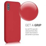 HUSA  IPHONE X/XS SILICON HIGH COPY ORIGINAL ROSU - imagine 4