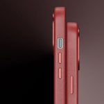 Husa Silicon Dux Ducis Naples Din Piele, MagSafe Pentru Iphone 13 Pro, Rosie - imagine 4