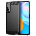 Husa Silicon Carbon Negru Pentru Huawei P Smart 2021