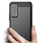 Husa Silicon Carbon Negru Pentru Huawei P Smart 2021 - imagine 4