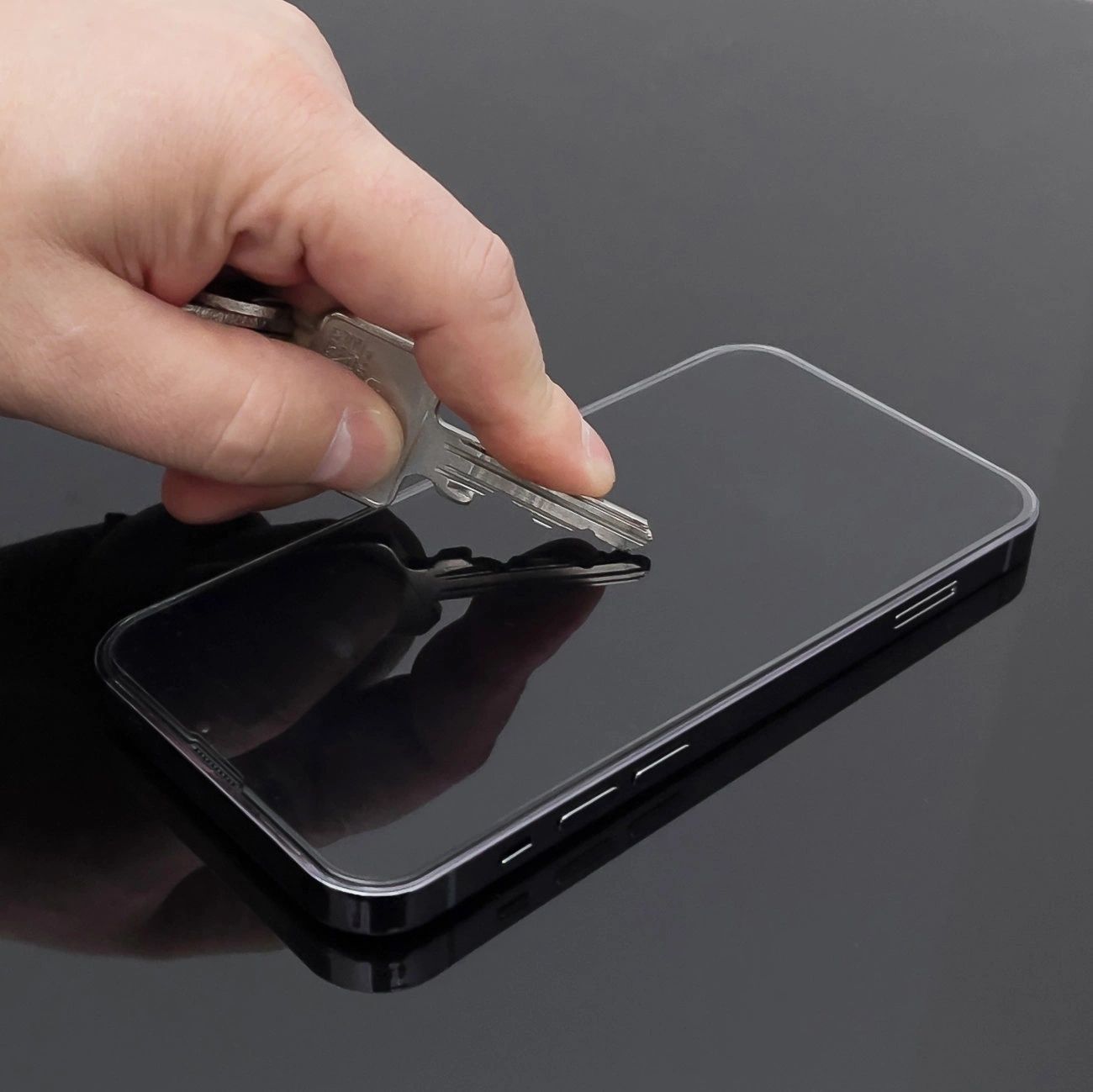 Folie de protectie WZK Privacy glass cu filtru Anti Spy pentru iPhone 15 Plus, Negru - imagine 6