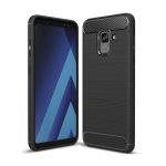 Husa Silicon Carbon Negru Pentru Samsung Galaxy A8 2018