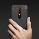 Husa Silicon Carbon Negru Pentru Nokia 6 - imagine 13