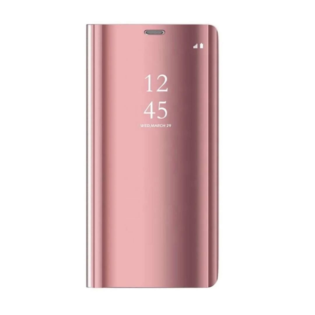 38907_66ba1222df2ba199d41f450762c51f724e828f0caac53_128456.jpg Husa Flip Clear View Roz Pentru Samsung Galaxy S10 - imagine 1
