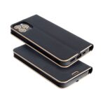 Husa Flip Insertie Aluminiu Negru Pentru Samsung Galaxy A40 - imagine 3
